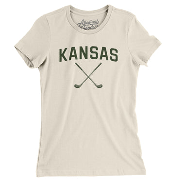 Kansas Golf Women's T-Shirt-Natural-Allegiant Goods Co. Vintage Sports Apparel