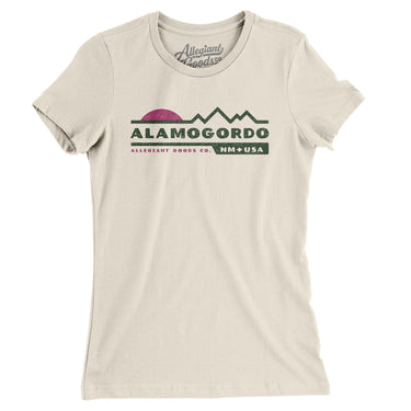 Alamogordo Mountain Sunset Women's T-Shirt-Natural-Allegiant Goods Co. Vintage Sports Apparel