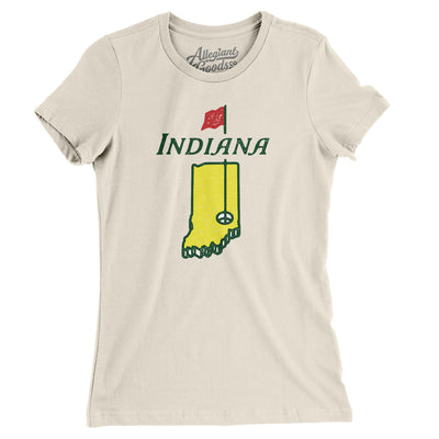 Indiana Golf Women's T-Shirt-Natural-Allegiant Goods Co. Vintage Sports Apparel