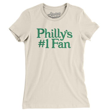 Philly's Number 1 Fan Women's T-Shirt-Natural-Allegiant Goods Co. Vintage Sports Apparel