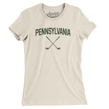 Pennsylvania Golf Women's T-Shirt-Natural-Allegiant Goods Co. Vintage Sports Apparel