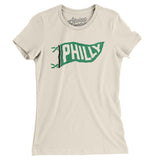 Philly Pennant Women's T-Shirt-Natural-Allegiant Goods Co. Vintage Sports Apparel