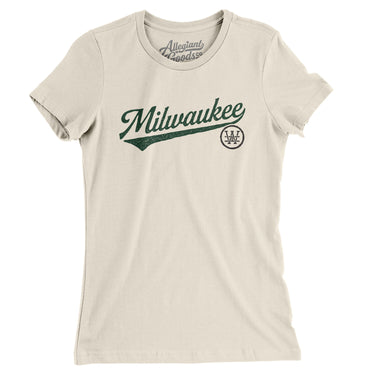 Milwaukee Vintage Script Women's T-Shirt-Natural-Allegiant Goods Co. Vintage Sports Apparel
