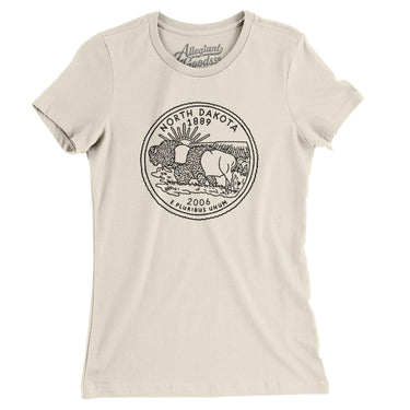 North Dakota State Quarter Women's T-Shirt-Allegiant Goods Co. Vintage Sports Apparel