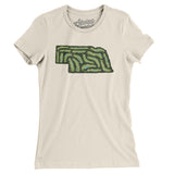 Nebraska Golf Course Women's T-Shirt-Natural-Allegiant Goods Co. Vintage Sports Apparel