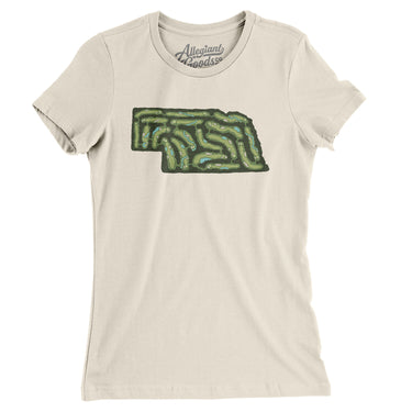 Nebraska Golf Course Women's T-Shirt-Natural-Allegiant Goods Co. Vintage Sports Apparel