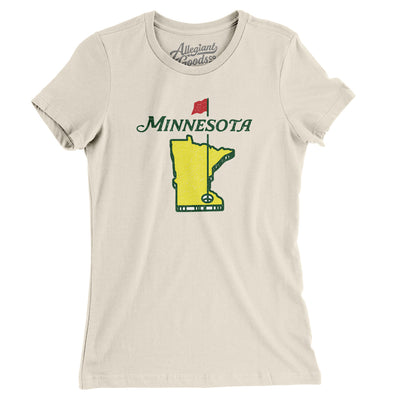 Minnesota Golf Women's T-Shirt-Natural-Allegiant Goods Co. Vintage Sports Apparel