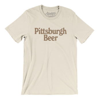Pittsburgh Beer Men/Unisex T-Shirt-Natural-Allegiant Goods Co. Vintage Sports Apparel