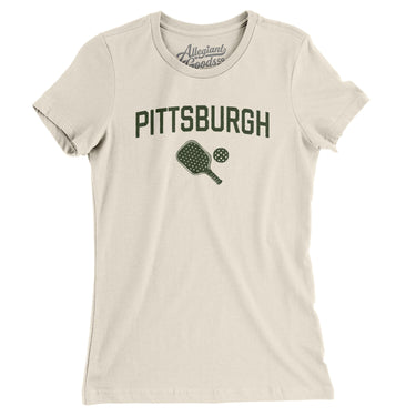 Pittsburgh Pickleball Women's T-Shirt-Natural-Allegiant Goods Co. Vintage Sports Apparel