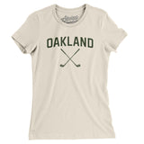 Oakland Golf Women's T-Shirt-Natural-Allegiant Goods Co. Vintage Sports Apparel
