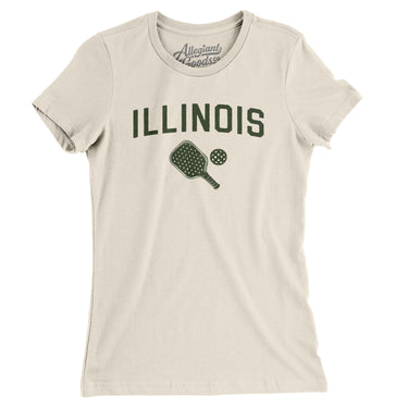 Illinois Pickleball Women's T-Shirt-Natural-Allegiant Goods Co. Vintage Sports Apparel