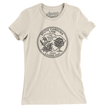 South Carolina State Quarter Women's T-Shirt-Allegiant Goods Co. Vintage Sports Apparel