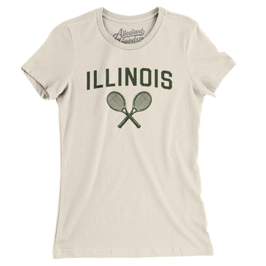 Illinois Tennis Women's T-Shirt-Natural-Allegiant Goods Co. Vintage Sports Apparel