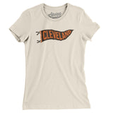 Cleveland Pennant Women's T-Shirt-Natural-Allegiant Goods Co. Vintage Sports Apparel