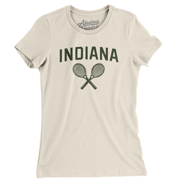 Indiana Tennis Women's T-Shirt-Natural-Allegiant Goods Co. Vintage Sports Apparel