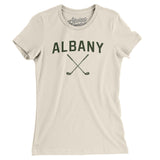 Albany Golf Women's T-Shirt-Natural-Allegiant Goods Co. Vintage Sports Apparel
