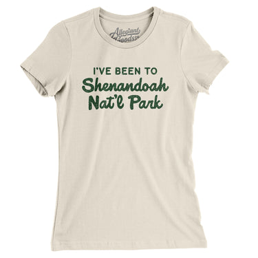 I've Been To Shenandoah National Park Women's T-Shirt-Natural-Allegiant Goods Co. Vintage Sports Apparel
