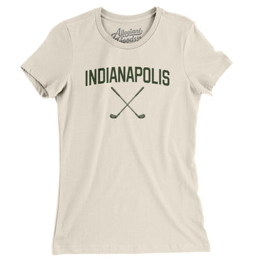 Indianapolis Golf Women's T-Shirt-Natural-Allegiant Goods Co. Vintage Sports Apparel