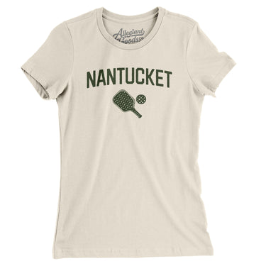 Nantucket Pickleball Women's T-Shirt-Natural-Allegiant Goods Co. Vintage Sports Apparel