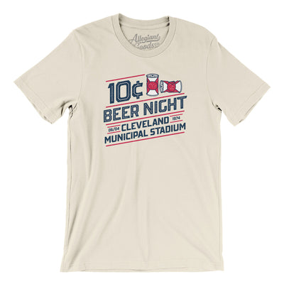 10 Cent Beer Night Men/Unisex T-Shirt-Natural-Allegiant Goods Co. Vintage Sports Apparel