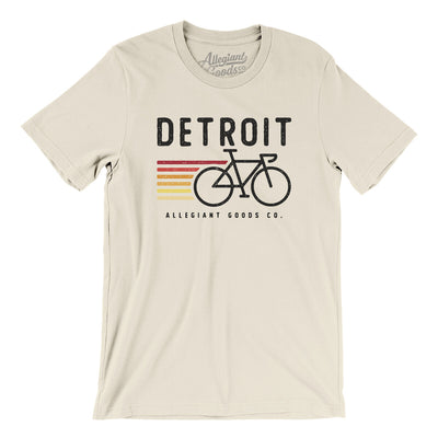Detroit Cycling Men/Unisex T-Shirt-Natural-Allegiant Goods Co. Vintage Sports Apparel