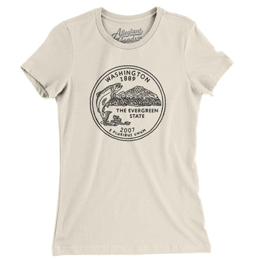 Washington State Quarter Women's T-Shirt-Allegiant Goods Co. Vintage Sports Apparel