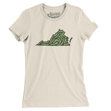 Virginia Golf Course Women's T-Shirt-Natural-Allegiant Goods Co. Vintage Sports Apparel