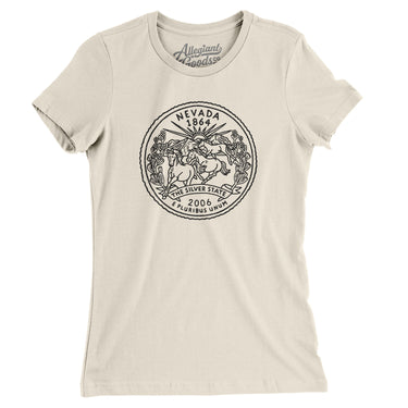 Nevada State Quarter Women's T-Shirt-Natural-Allegiant Goods Co. Vintage Sports Apparel