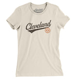 Cleveland Vintage Script Women's T-Shirt-Allegiant Goods Co. Vintage Sports Apparel