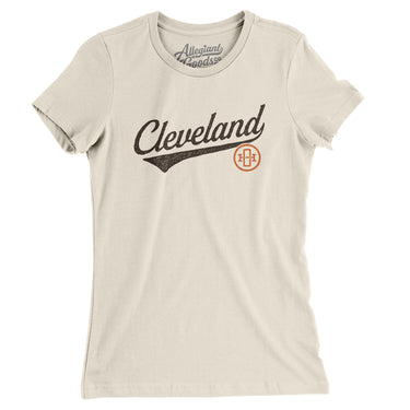 Cleveland Vintage Script Women's T-Shirt-Allegiant Goods Co. Vintage Sports Apparel