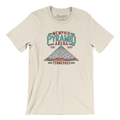 Memphis Pyramid Arena Men/Unisex T-Shirt-Natural-Allegiant Goods Co. Vintage Sports Apparel