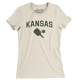 Kansas Pickleball Women's T-Shirt-Natural-Allegiant Goods Co. Vintage Sports Apparel