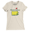 Pennsylvania Golf Women's T-Shirt-Natural-Allegiant Goods Co. Vintage Sports Apparel
