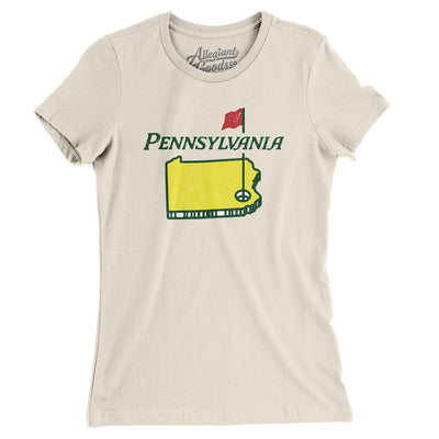 Pennsylvania Golf Women's T-Shirt-Natural-Allegiant Goods Co. Vintage Sports Apparel