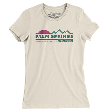 Palm Springs Mountain Sunset Women's T-Shirt-Natural-Allegiant Goods Co. Vintage Sports Apparel