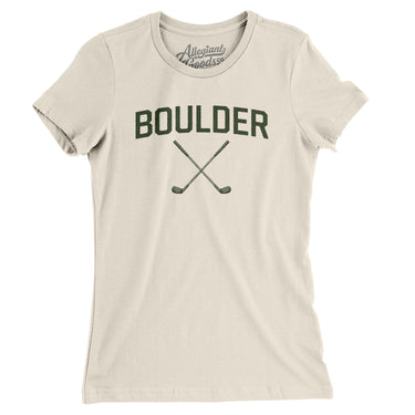 Boulder Golf Women's T-Shirt-Natural-Allegiant Goods Co. Vintage Sports Apparel