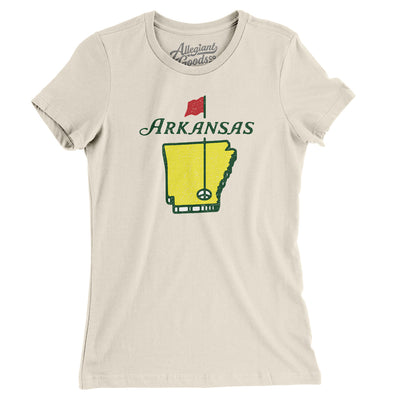 Arkansas Golf Women's T-Shirt-Natural-Allegiant Goods Co. Vintage Sports Apparel