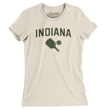 Indiana Pickleball Women's T-Shirt-Natural-Allegiant Goods Co. Vintage Sports Apparel