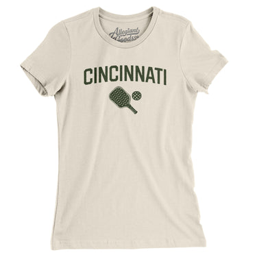 Cincinnati Pickleball Women's T-Shirt-Natural-Allegiant Goods Co. Vintage Sports Apparel
