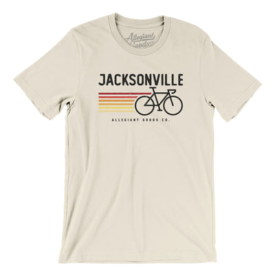 Jacksonville Cycling Men/Unisex T-Shirt-Natural-Allegiant Goods Co. Vintage Sports Apparel