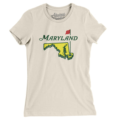 Maryland Golf Women's T-Shirt-Natural-Allegiant Goods Co. Vintage Sports Apparel