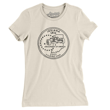 Indiana State Quarter Women's T-Shirt-Allegiant Goods Co. Vintage Sports Apparel