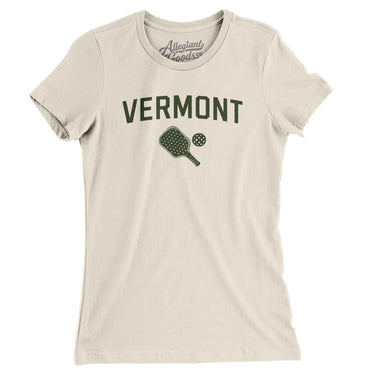 Vermont Pickleball Women's T-Shirt-Natural-Allegiant Goods Co. Vintage Sports Apparel