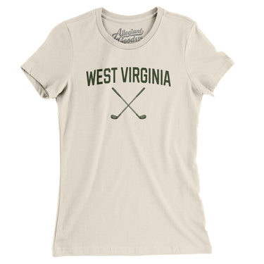 West Virginia Golf Women's T-Shirt-Natural-Allegiant Goods Co. Vintage Sports Apparel