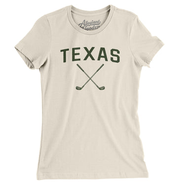 Texas Golf Women's T-Shirt-Natural-Allegiant Goods Co. Vintage Sports Apparel