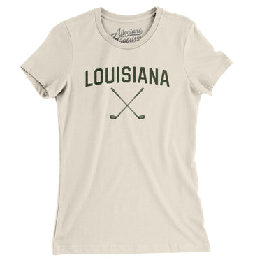 Louisiana Golf Women's T-Shirt-Natural-Allegiant Goods Co. Vintage Sports Apparel