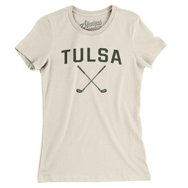 Tulsa Golf Women's T-Shirt-Natural-Allegiant Goods Co. Vintage Sports Apparel