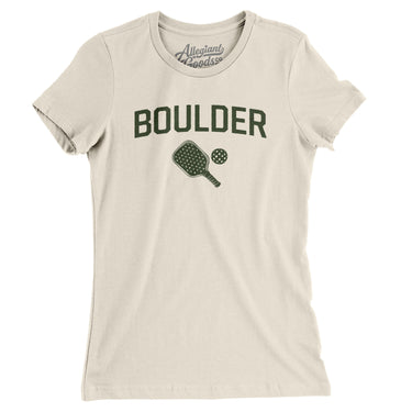 Boulder Pickleball Women's T-Shirt-Natural-Allegiant Goods Co. Vintage Sports Apparel