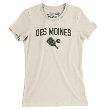 Des Moines Pickleball Women's T-Shirt-Natural-Allegiant Goods Co. Vintage Sports Apparel