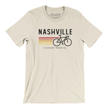 Nashville Cycling Men/Unisex T-Shirt-Natural-Allegiant Goods Co. Vintage Sports Apparel